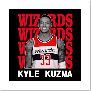 Washington Wizards Kyle Kuzma 33 Posters and Art